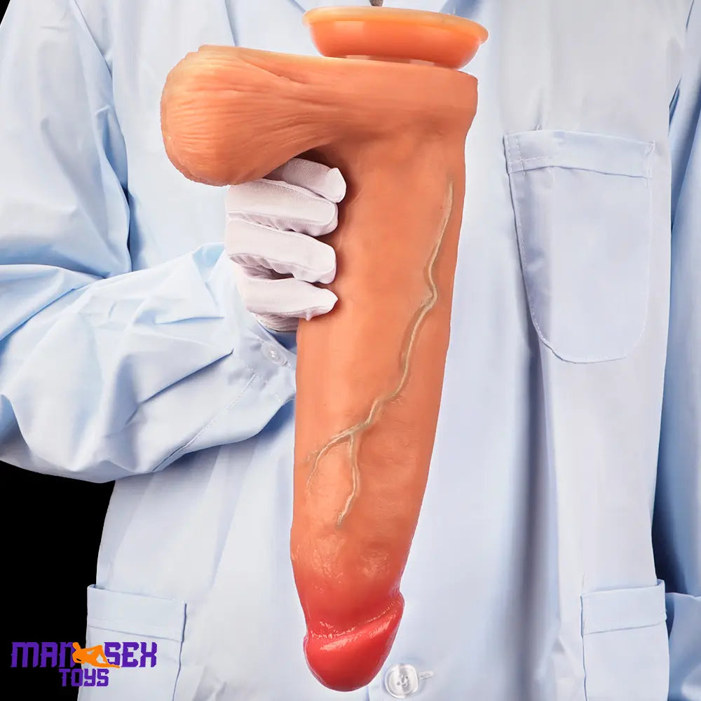 10.03in 9.25in 13in Soft Silicone Big Lifelike Dual Density Dildo Suction Cup