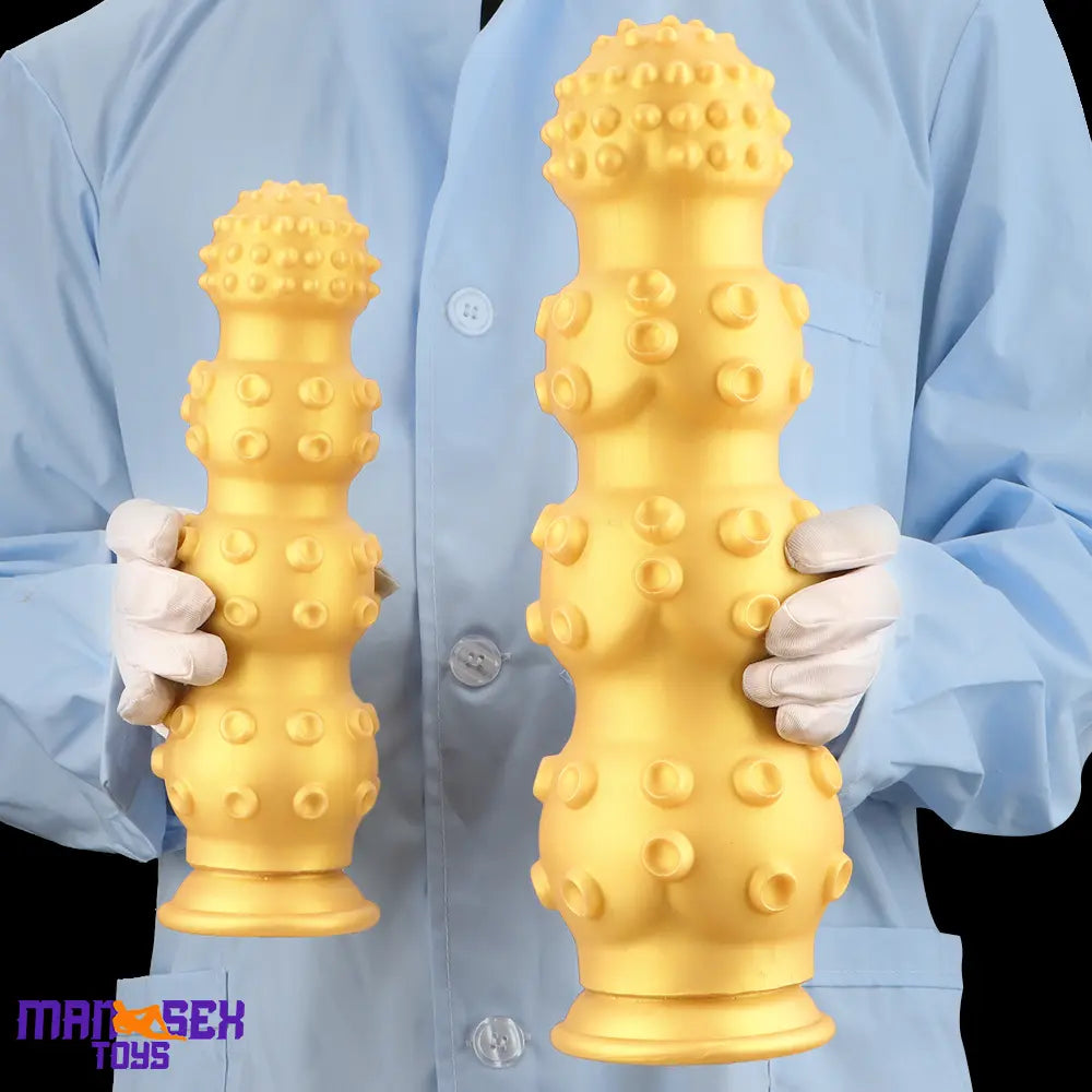 6.7in 9.84in 13.38in Gold Silicone Animal Octopus Large Cock Dildo Butt Plug