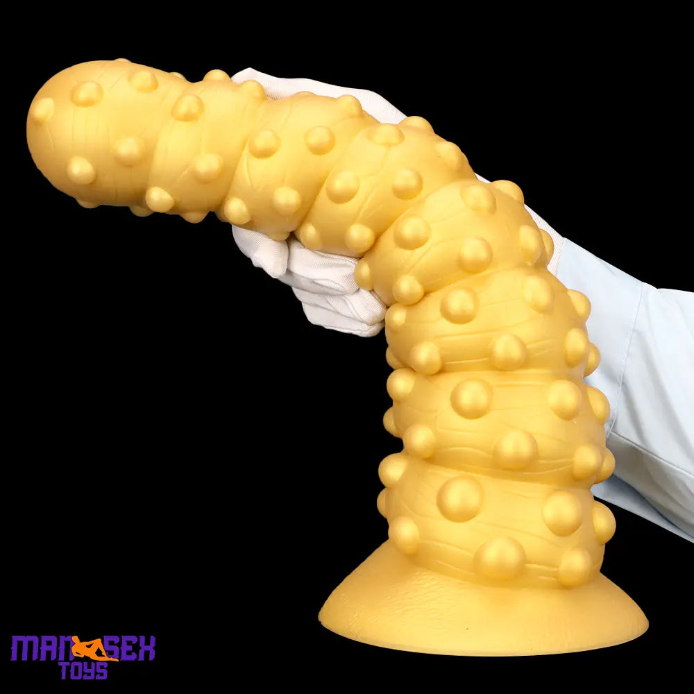 7.48in 11.02in 15in Soft Liquid Silicone Spiral Spiked Cock Big Butt Plug Dildo