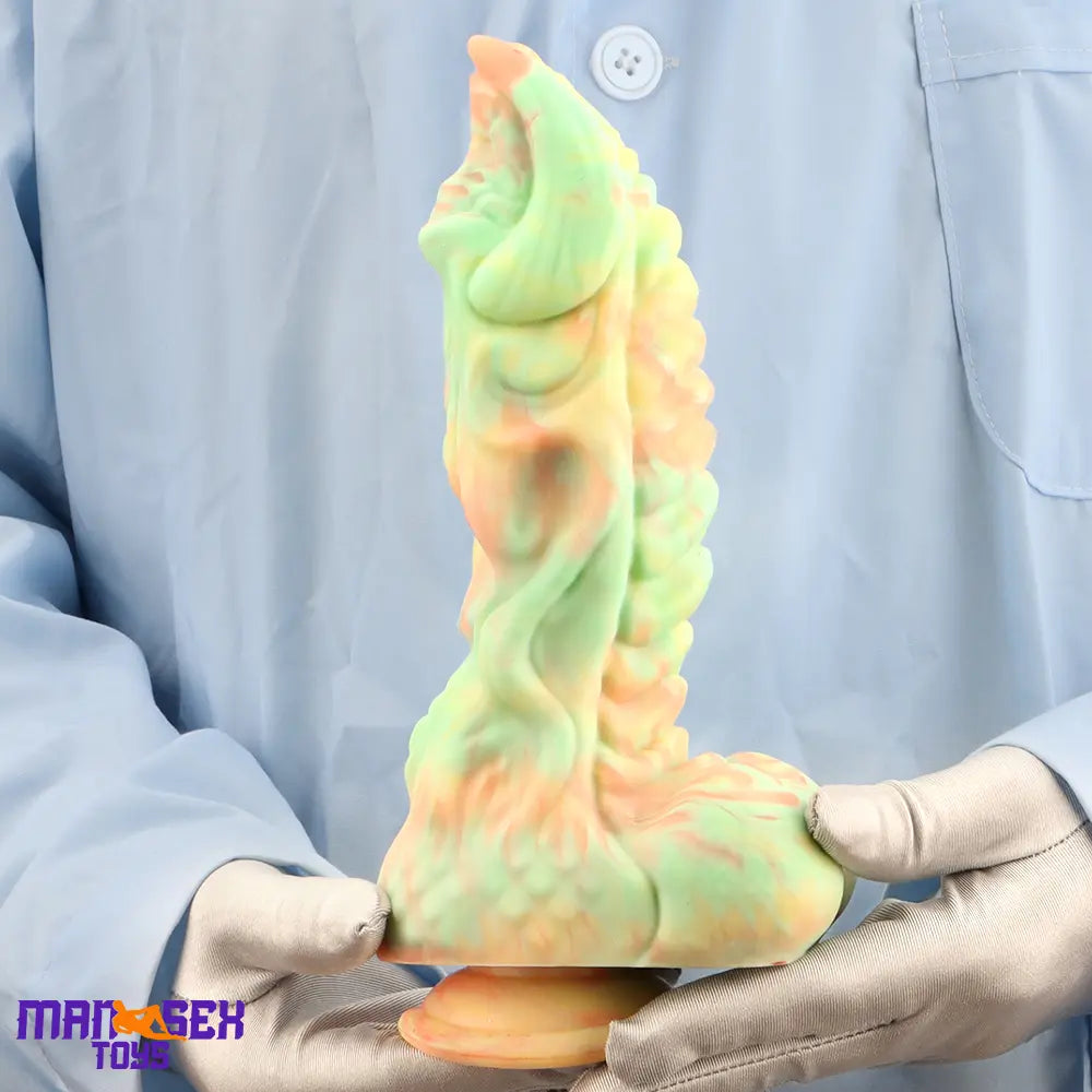 9.44in Fantasy Big Silicone Soft Mixed Color Dildo For Sex Orgasm Cock