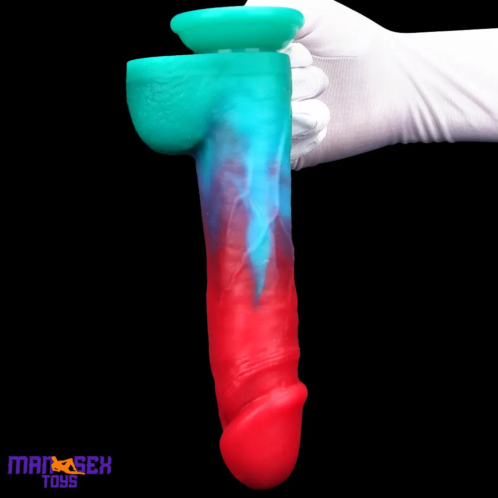 9.05in Big Smart Heating Thrusting Vibrating Remote Control Electric Dildo