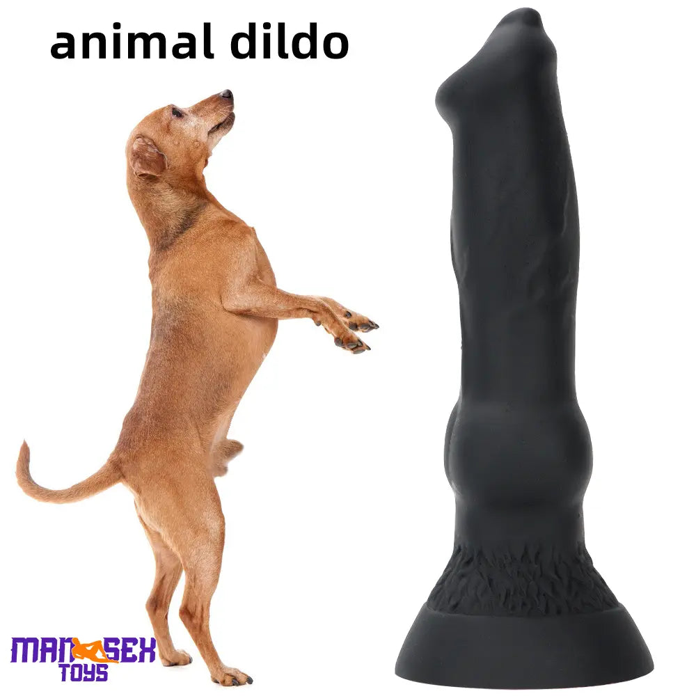 7.48in Silicone Soft Mixed Color Dog Cock Dildo For Sensory Sex Toy Orgasm