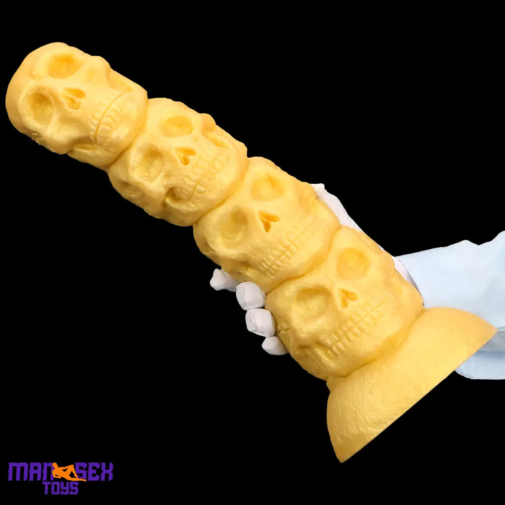 14.37in Premium Large Soft Long Fantasy Silicone Scary Skull Sensory Dildo
