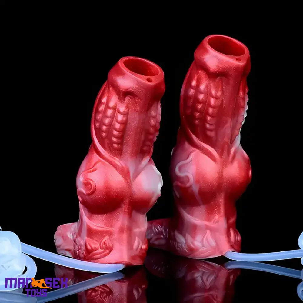 4.8in 5.59in Soft Liquid Silicone Monster Cock Ring Dildo Sleeve For Delay