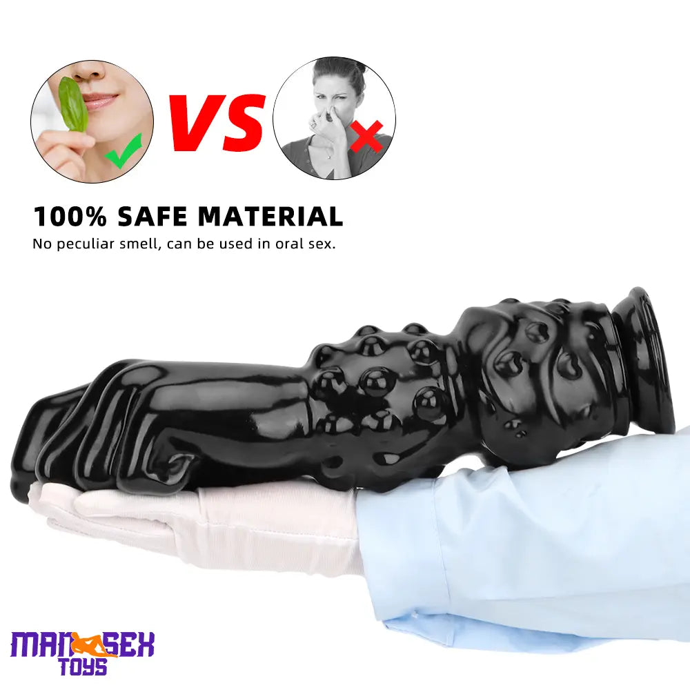 7.67in 11.41in 14in Large Thick Black Hands Fist Dildo For Anal Wide Sex