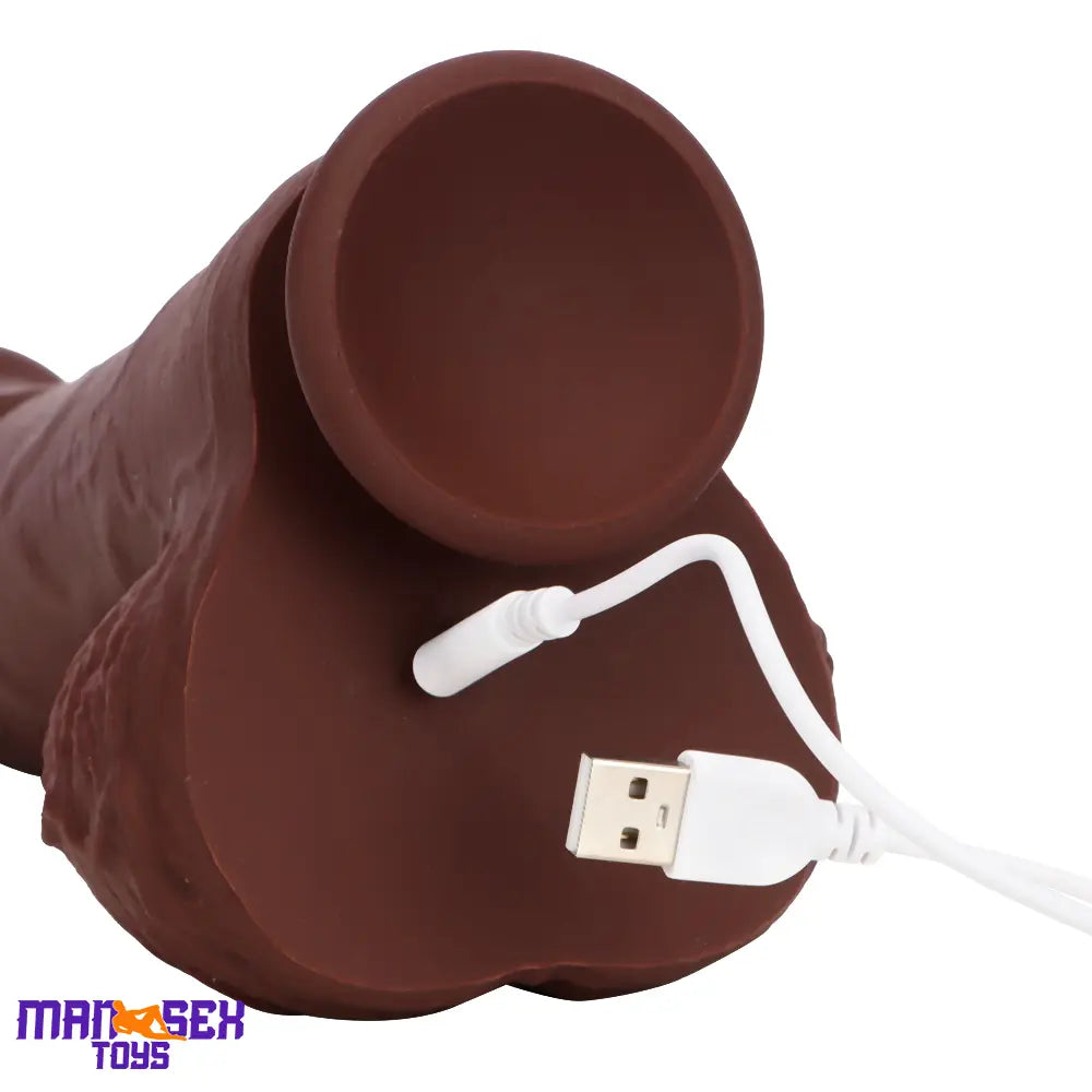 9.84in Realistic Remote Control Auto Heating Thrusting Vibrating Cock Dildo