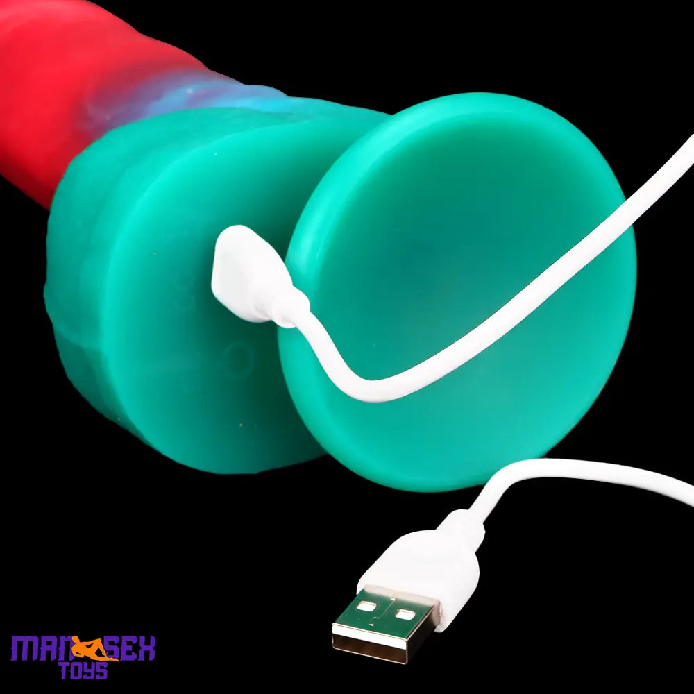 9.05in Big Smart Heating Thrusting Vibrating Remote Control Electric Dildo