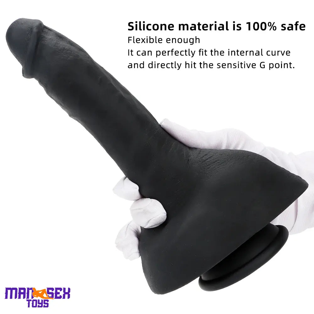 9.05in Premium Large Silicone Soft Mixed Color Dildo For Anus Sensory