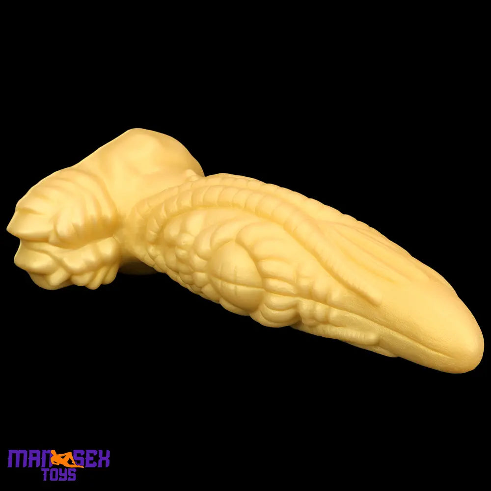 14.56in Premium Gold Liquid Large Soft Long Fantasy Silicone Handy Dildo