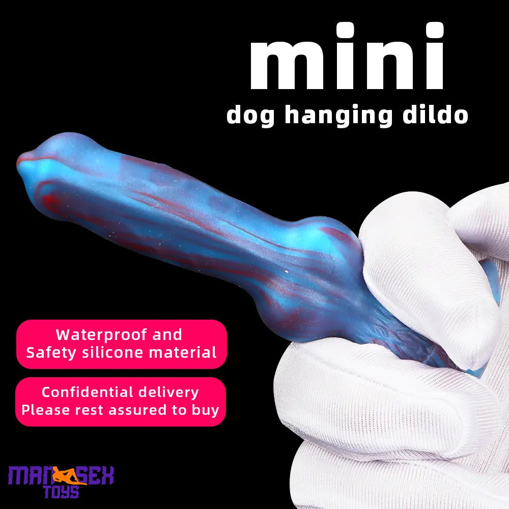 3.81in Mini Soft Silicone Lifelike Animal Dog Penis Dildo For Cock Beginners