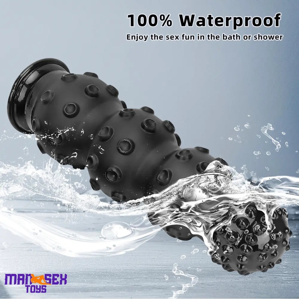 6.7in 9.84in 13.38in Super Black Animal Octopus Cock Dildo Butt Plug