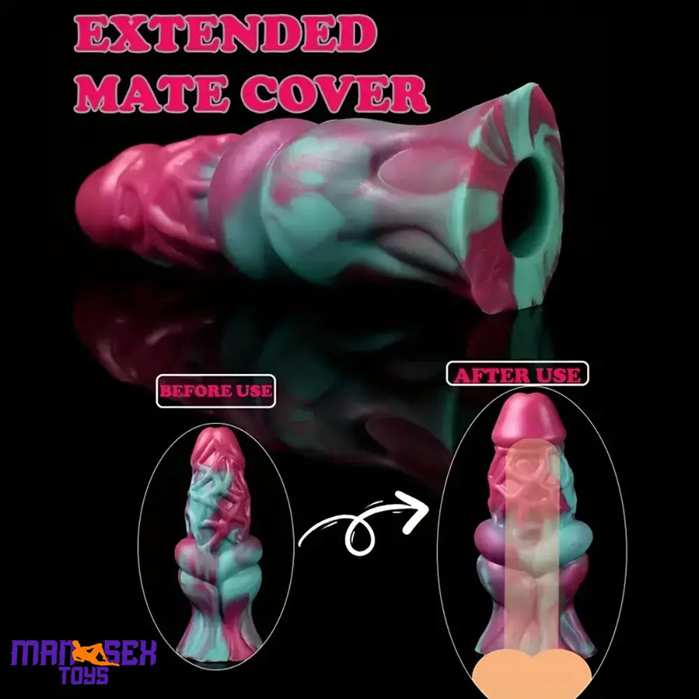 7.09in Silicone Soft Dildo Sleeve Penis Enlargement For Vaginal Anal Orgasm