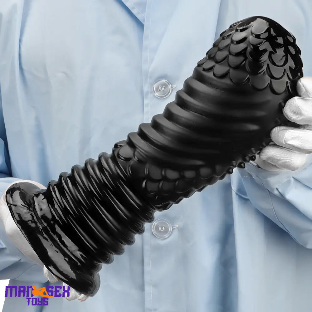 6.1in 8.46in 10.43in Fantasy Black Large Dildo Butt Plug For Fist Sex Toy