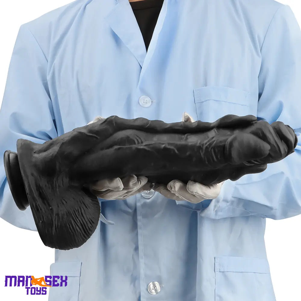11.41in 12.6in 15in Super Big Silicone Soft Black Fantasy Durable Sex Dildo