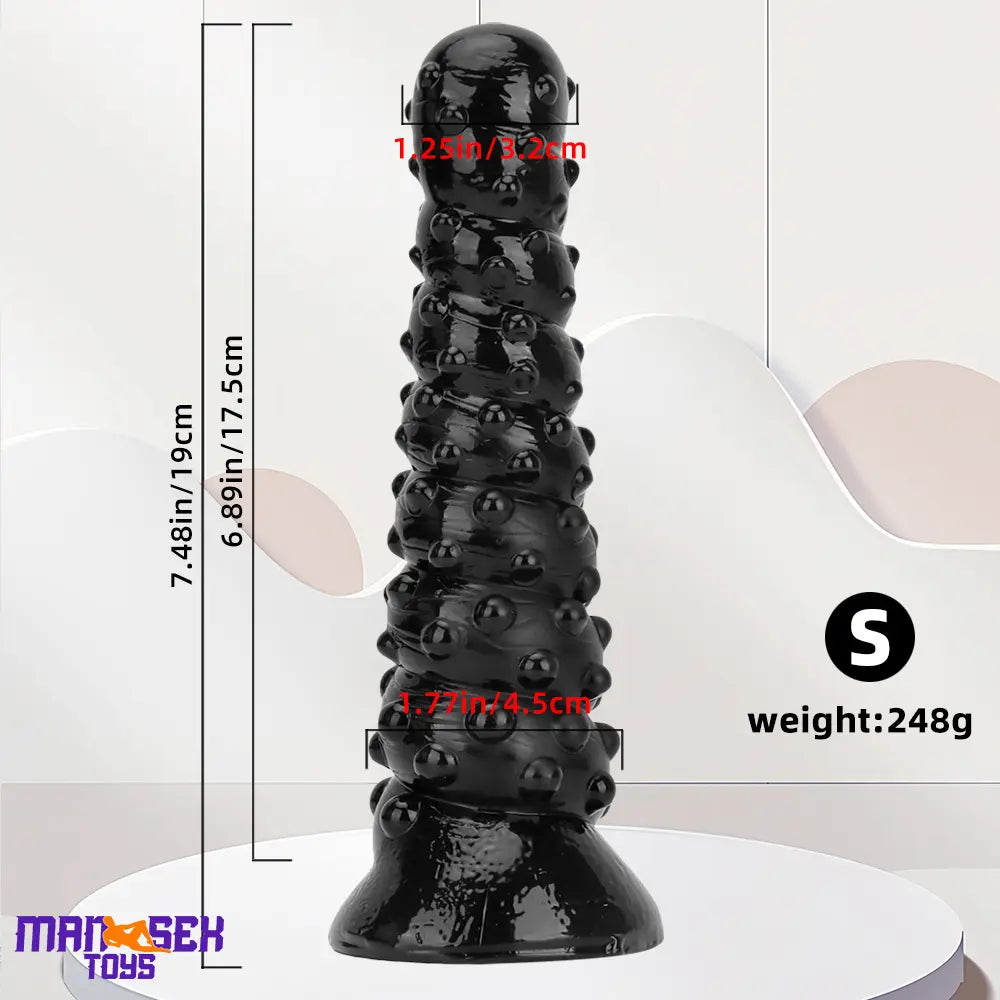 7.48in 11.22in 15in Huge Black Spiral Animal Octopus Big Dildo Butt Plug