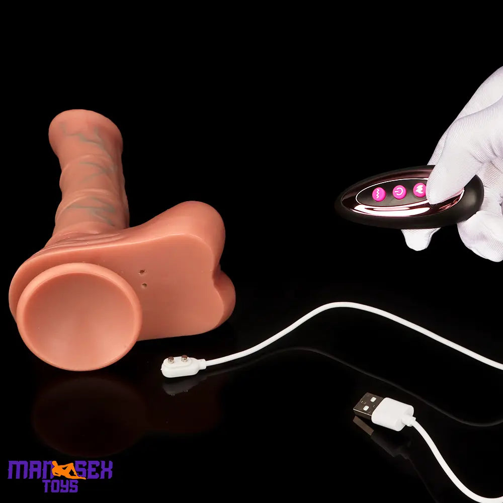 8.85in 4in1 Heating Thrusting Vibrating Rotation Remote Horse Sensory Dildo