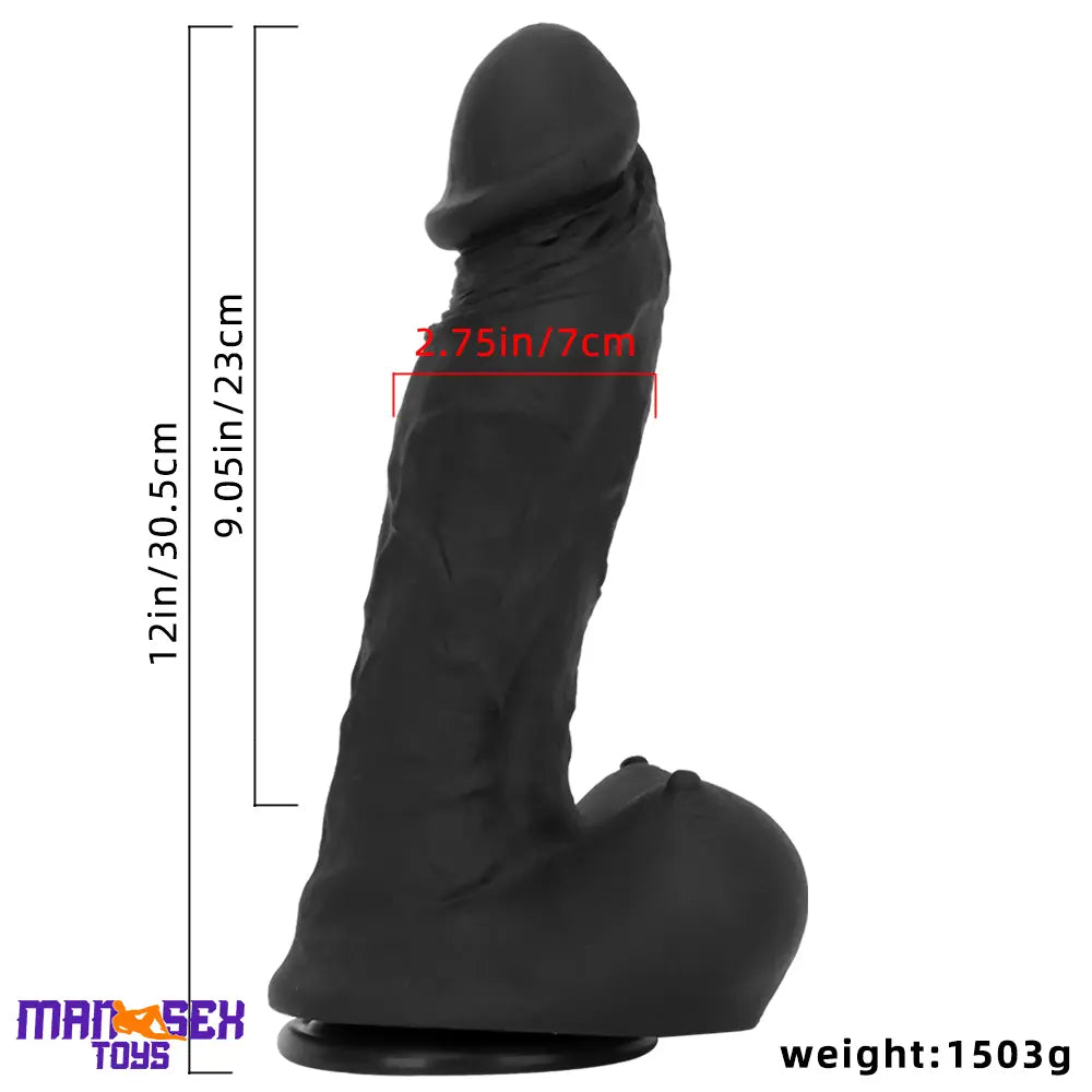 12in Soft Silicone Big Realistic Dildo For Women Masturbation Adult Cock