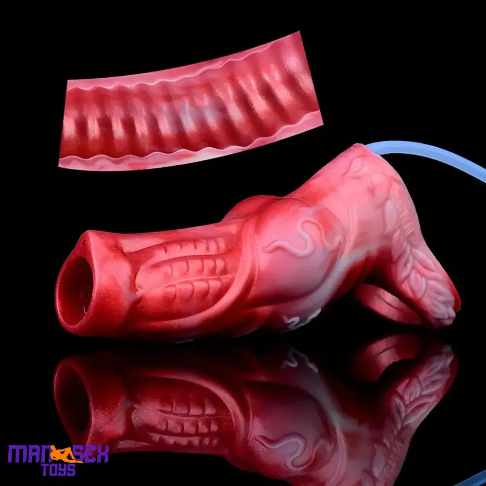 4.8in 5.59in Soft Liquid Silicone Monster Cock Ring Dildo Sleeve For Delay