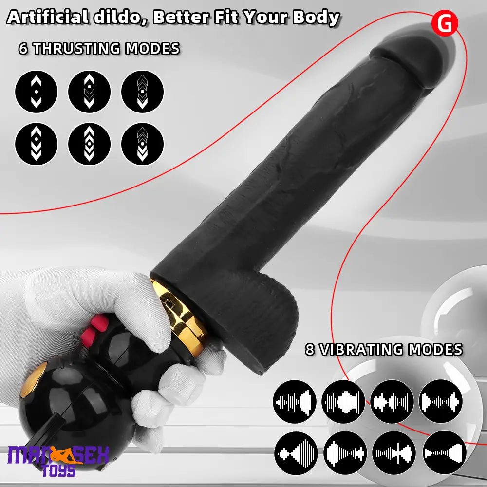 7.87in Cat Heating Thrusting Vibrating Automatic Dildo Gun Fucking Machine
