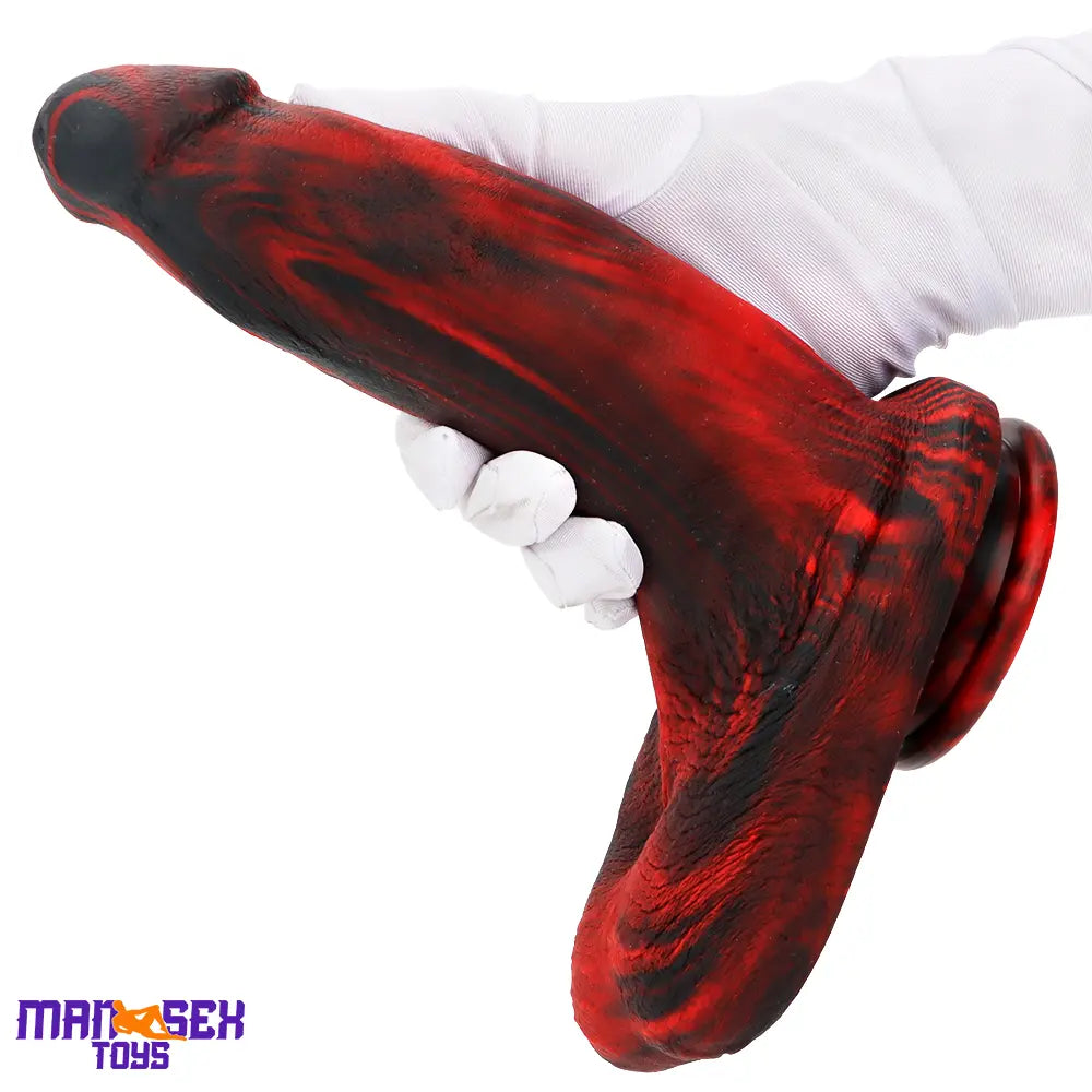 9.05in Large Thick Silicone Soft Mixed Color Dildo For Women Men Cock