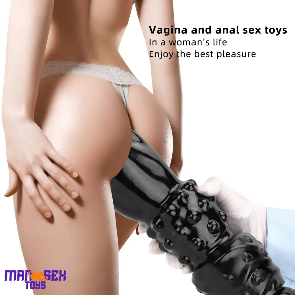 7.67in 11.41in 14in Large Thick Black Hands Fist Dildo For Anal Wide Sex