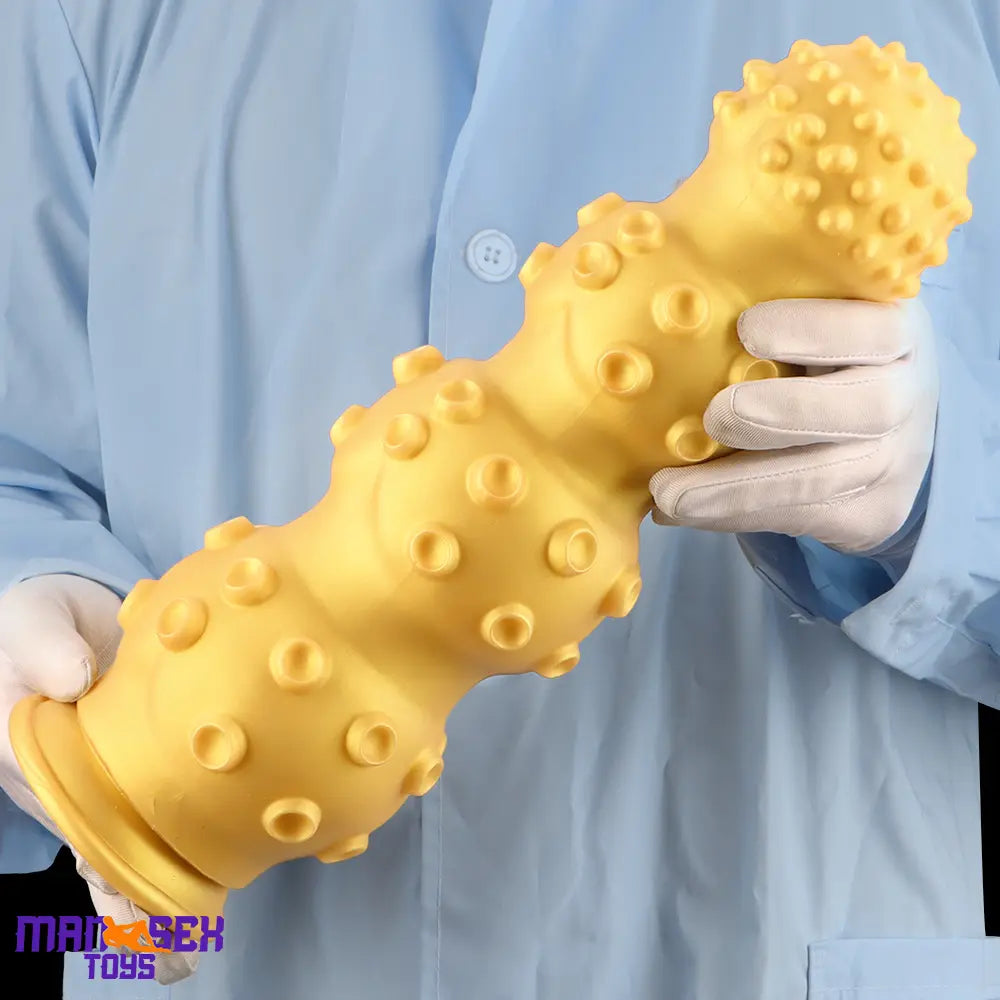 6.7in 9.84in 13.38in Gold Silicone Animal Octopus Large Cock Dildo Butt Plug