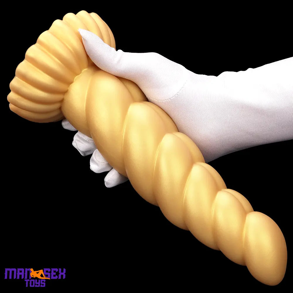 5.51in 7.87in 10.23in Gold Silicone Soft Fantasy Dildo For Anal Orgasm Cock