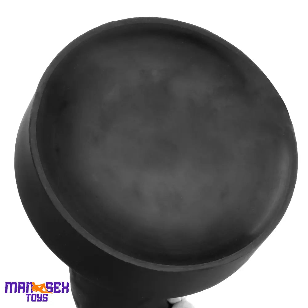 10.63in 12.6in 13.77in Silicone Big Soft Curved Black Dildo Mushroom Head