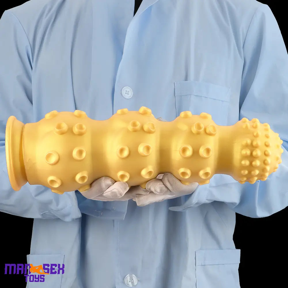 6.7in 9.84in 13.38in Gold Silicone Animal Octopus Large Cock Dildo Butt Plug
