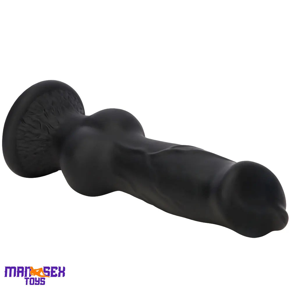 7.28in 7.48in 9.64in 10.62in 13in Big Black Silicone Dog Cock Male Dildo