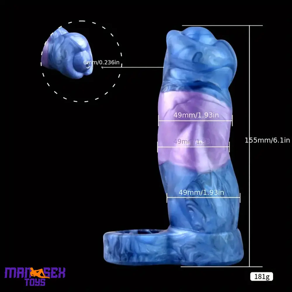 Multiple Lengths Fantasy Silicone Soft Penis Sleeve Cock Ring Dildo Sex Toy