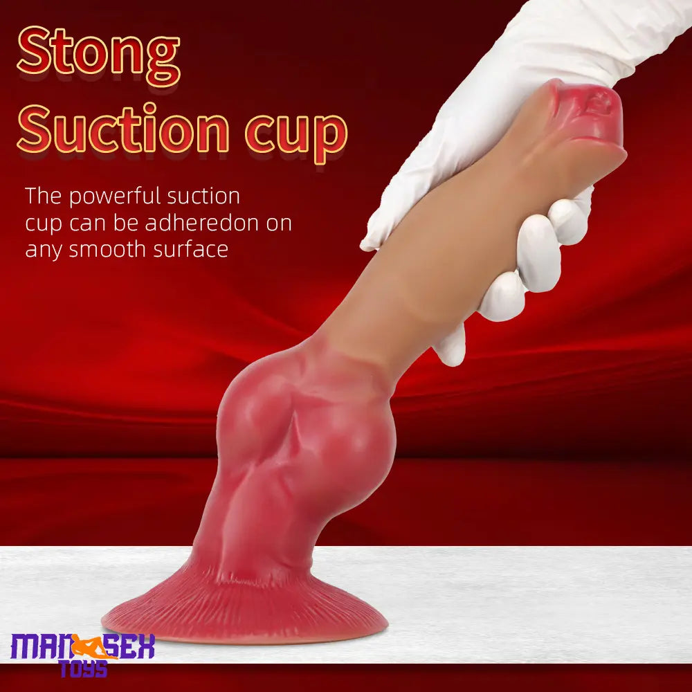 7.48in 9.45in 11.02in 12.99in Soft Animal Silicone Large Dog Knotted Dildo