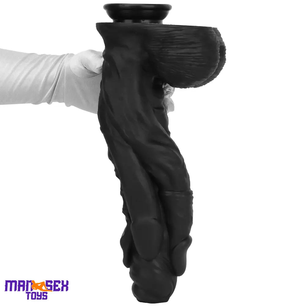 11.41in 12.6in 15in Super Big Silicone Soft Black Fantasy Durable Sex Dildo
