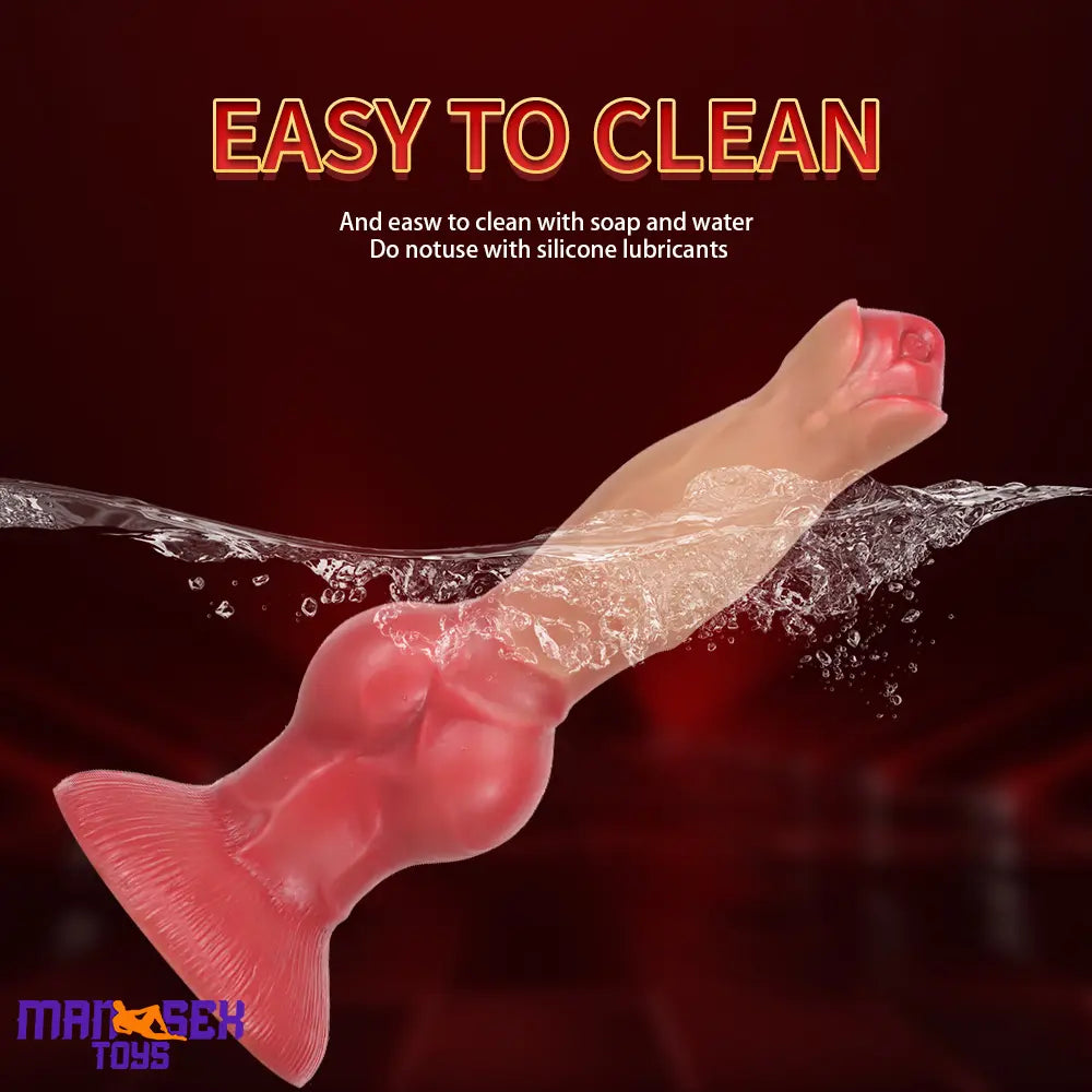 7.48in 9.45in 11.02in 12.99in Soft Animal Silicone Large Dog Knotted Dildo