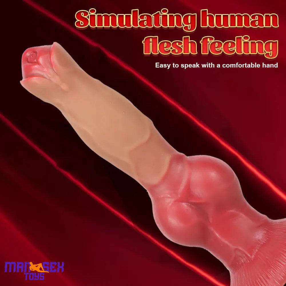 7.48in 9.45in 11.02in 12.99in Soft Animal Silicone Large Dog Knotted Dildo