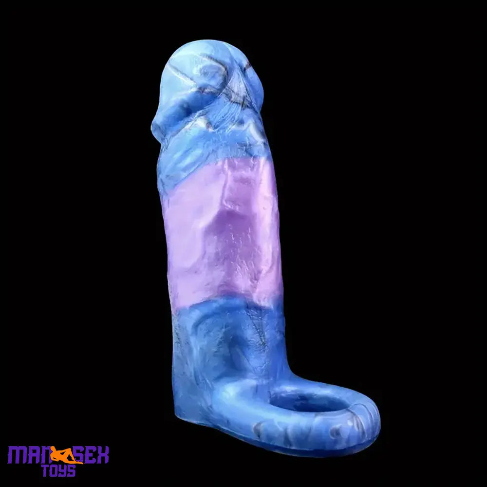Multiple Lengths Fantasy Silicone Soft Penis Sleeve Cock Ring Dildo Sex Toy