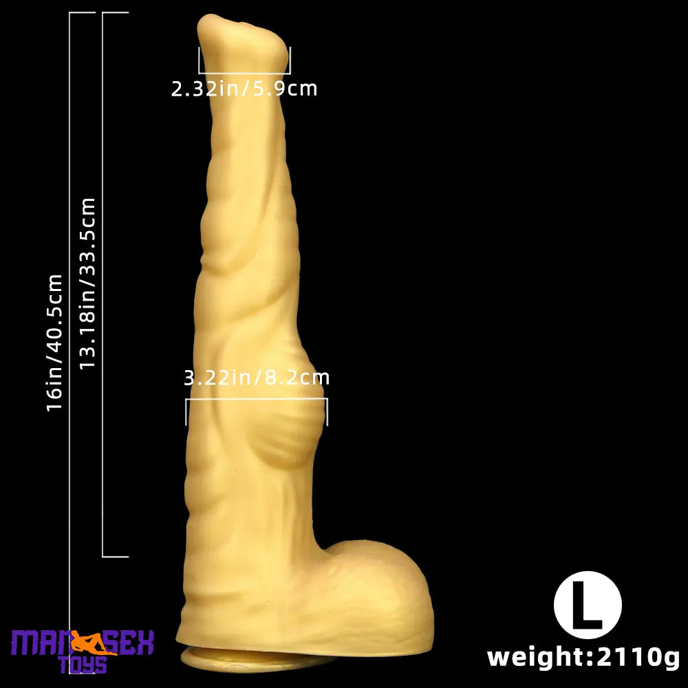 12.61in 14.17in 16in Huge Long Silicone Soft Horse Cock Stimulation Dildo