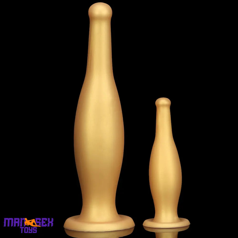 6.7in 11.41in Gold Beer Bottle Silicone Soft Big Anal Vaginal Butt Plug Dildo
