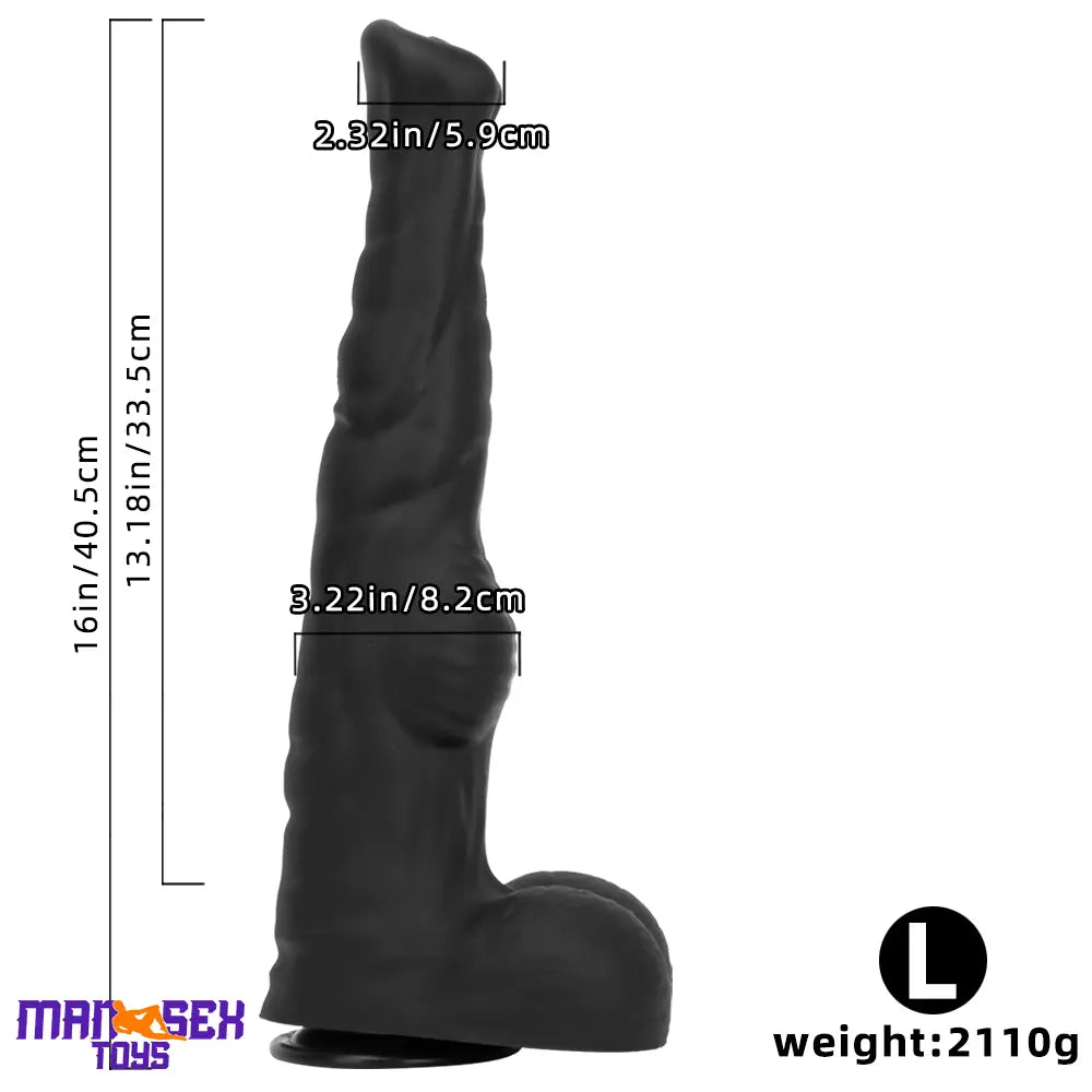 12.61in 14.17in 16in Huge Long Silicone Soft Horse Cock Stimulation Dildo