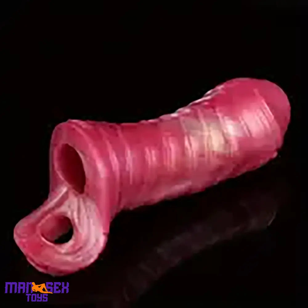6.1in Silicone Soft Cock Ring Dildo Sleeve Penis Extender Reusable Sleeve