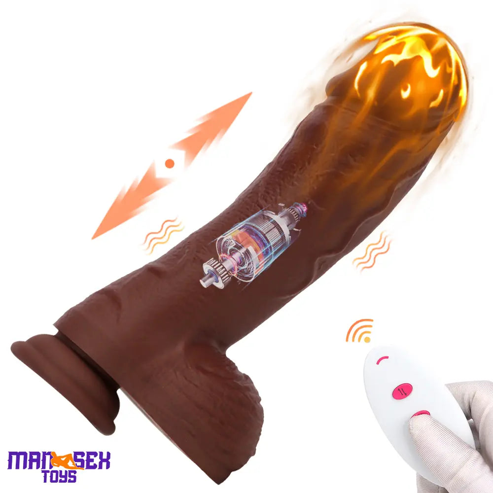 8.85in Intelligent Heating Thrusting Vibrating Automatic Remote Cock Dildo