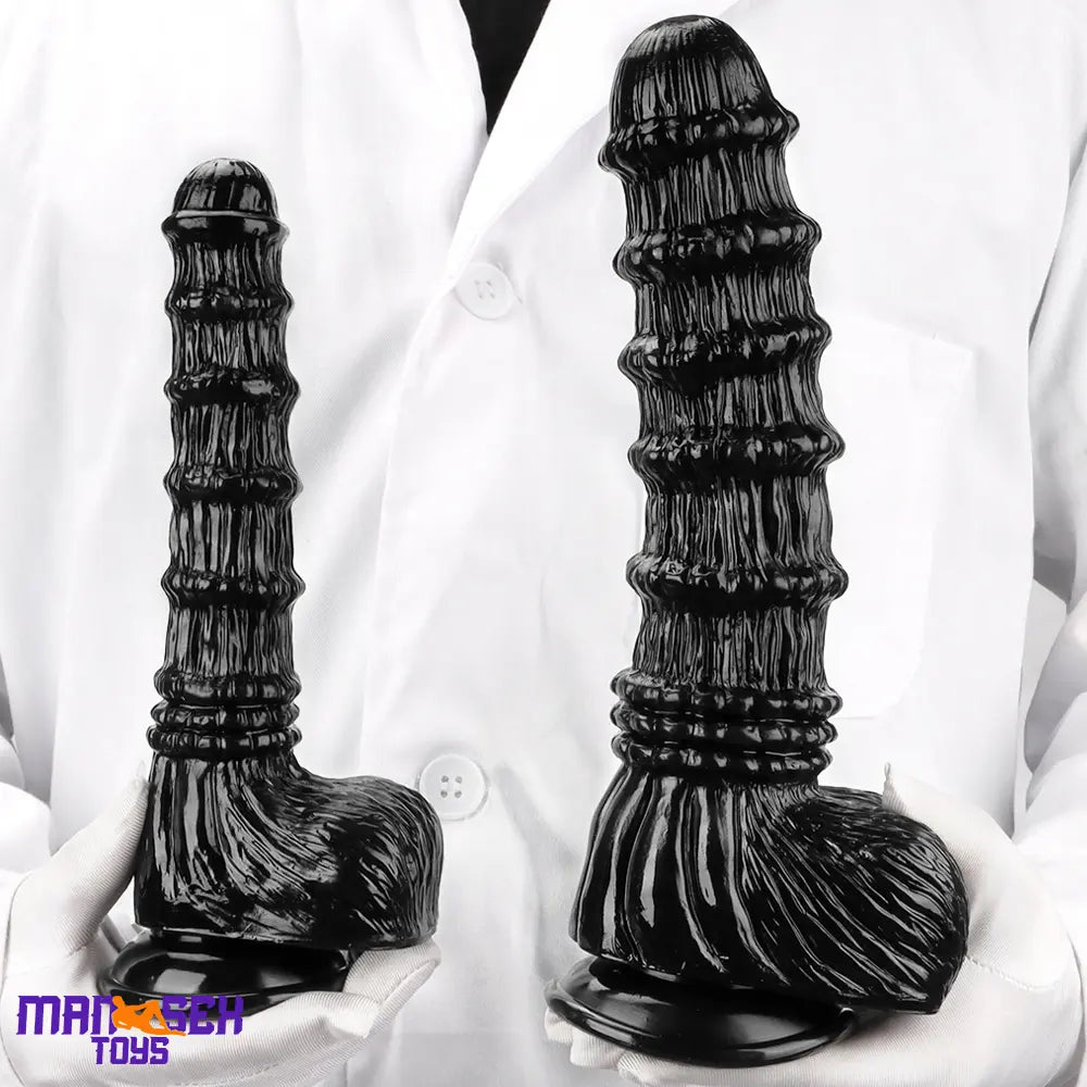 9.25in 9.64in 11.02in Big Thick Black Dildo BDSM Horse Penis Cock Toy