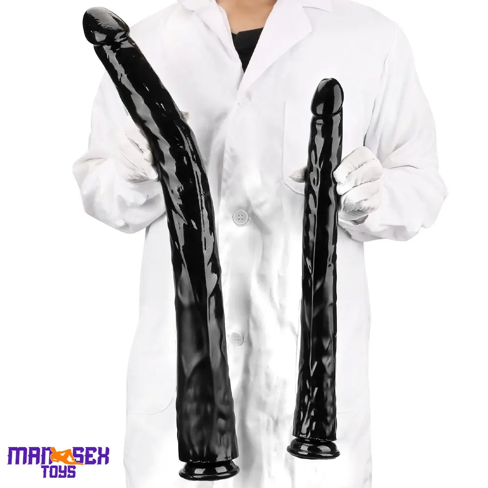 18.11in 22.83in Super Big Long Black Dildo BDSM Sex Toy Suction Cup Base