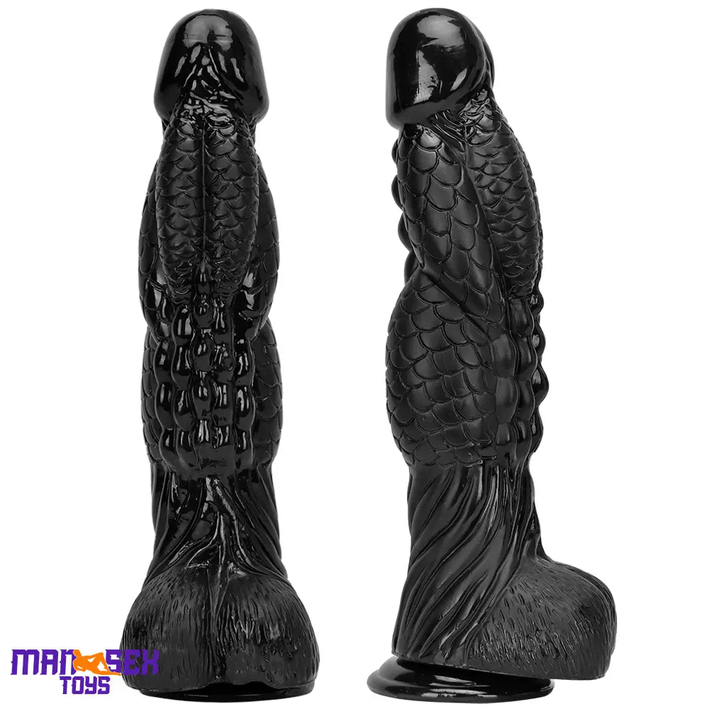 14.56in Women Men Big Black Thick Long Dragon Odd Cock Monster Dildo