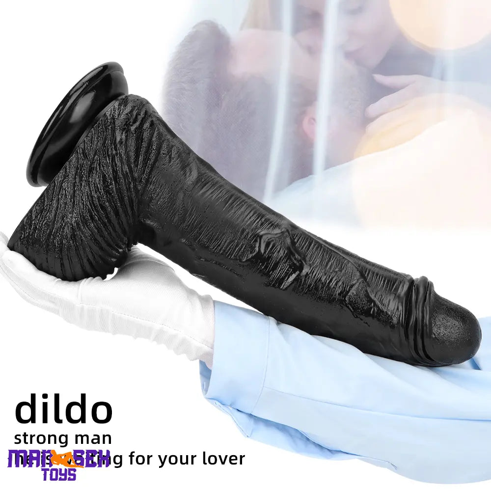 12.6in 14.17in Super Large Long Thick Black Real Anal Dildo For Adult Cock