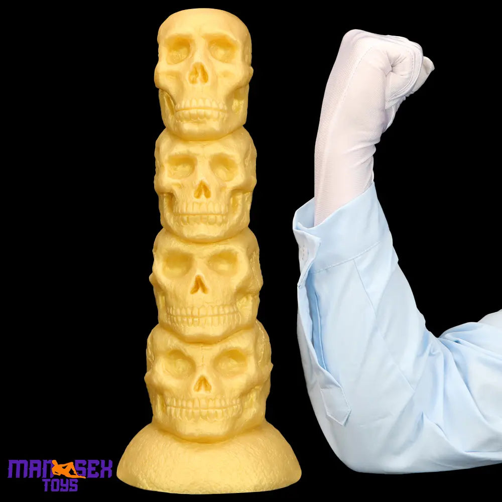 14.37in Premium Large Soft Long Fantasy Silicone Scary Skull Sensory Dildo