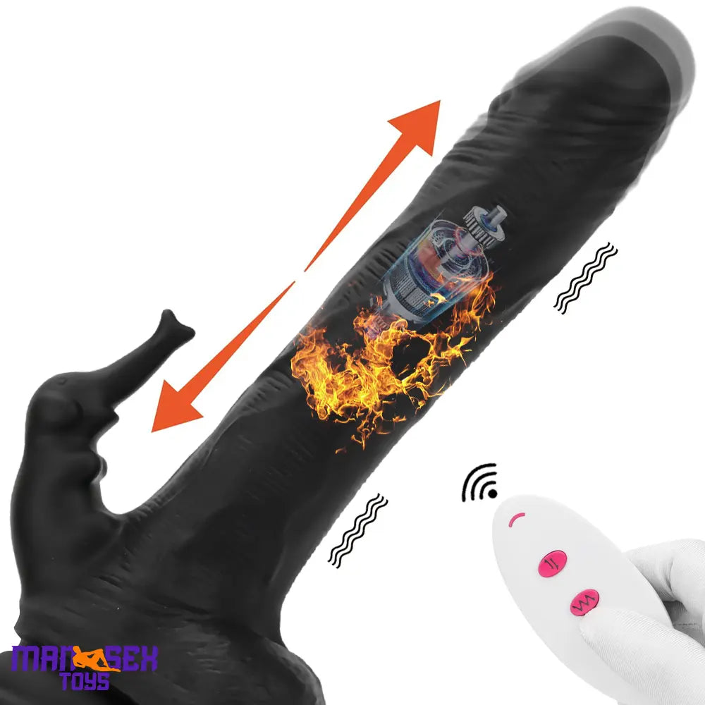 8.85in Elephant 3in1 Heating Thrusting Vibrating Remote Dildo Cock Toy