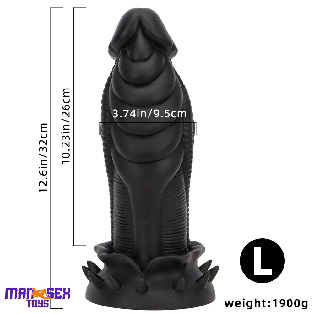 7.87in 10.43in 12.6in Fantasy Silicone Big No Eggs Stimulation Dragon Dildo