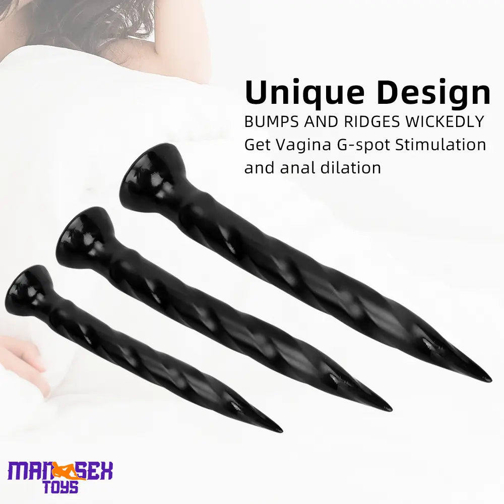 11.41in 14.56in 17.71in Super Large Long Thick Sharp Cock Butt Plug Dildo