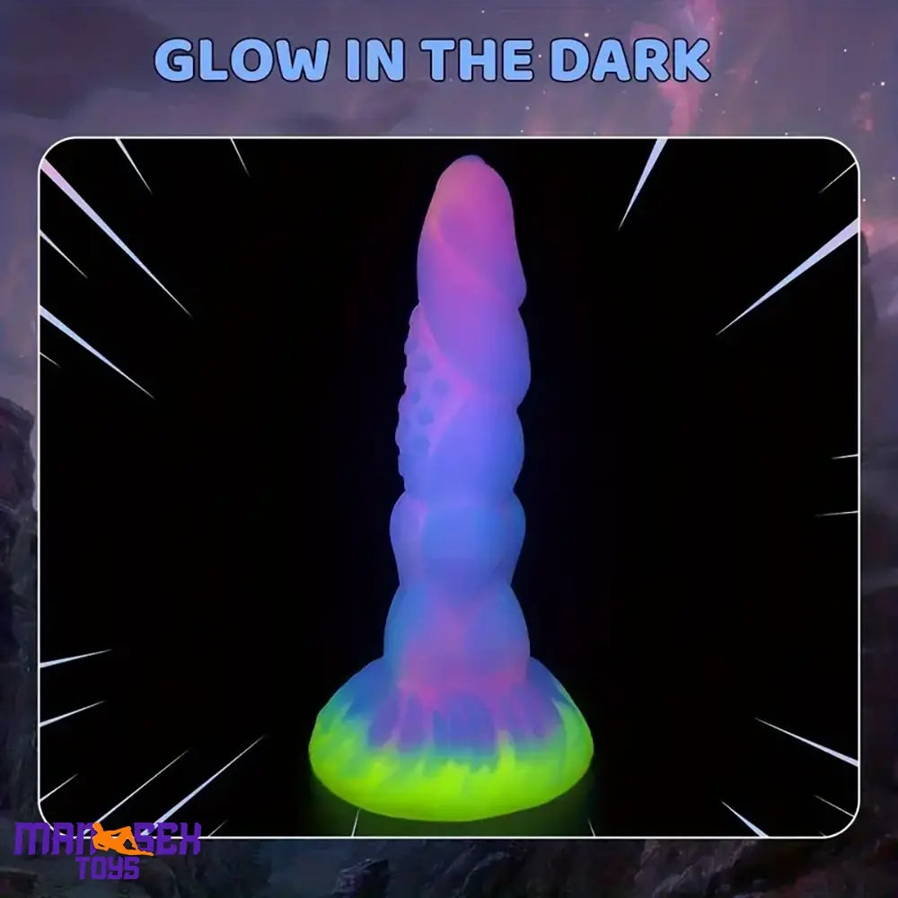 8.14in Flexible Silicone Soft Big Dildo Luminous Monster Durable Sex Toy